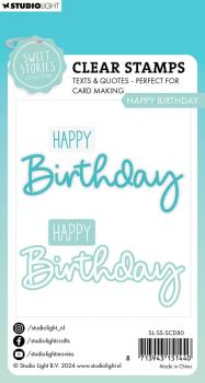 Studio Light - Stempel & Stanzschablone "Happy Birthday" Stamp & Dies