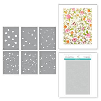 Spellbinders - Buchdrucktechnik "Floral Celebration" BetterPress Plate & Stencil