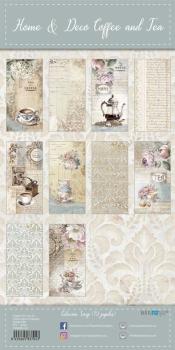 Papers For You - Designpapier "Home&Deco Coffee and Tea" Scrap Paper Pack 6x12 Inch - 10 Bogen 