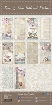 Papers For You - Designpapier "Home&Deco Bath and Kitchen" Scrap Paper Pack 6x12 Inch - 10 Bogen 