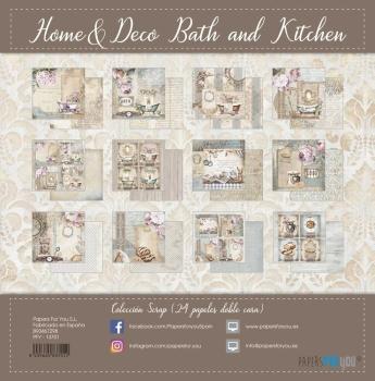 Papers For You - Designpapier "Home&Deco Bath and Kitchen" Scrap Paper Pack 6x6 Inch - 24 Bogen  