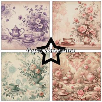 Paper Favourites - Designpapier "Tea Time" Paper Pack 12x12 Inch 8 Bogen