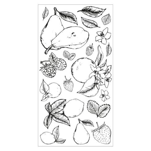 Sizzix - Stempelset "Botanical Fruit" Clear Stamps Design by Lisa Jones