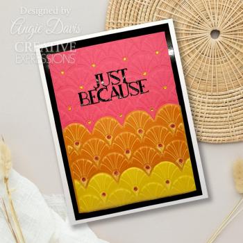 Creative Expressions - 3D Embossingfolder 5x7 Inch "Art Deco Arches" Prägefolder Design by Sue Wilson