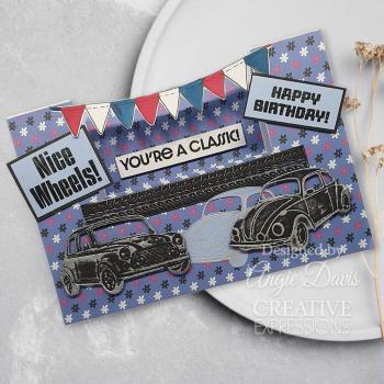 Creative Expressions - Stempelset A5 "Classic Cars" Clear Stamps