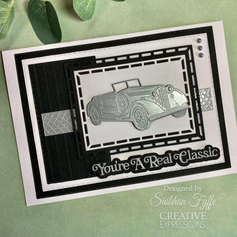 Creative Expressions - Stanzschablone "You're A Real Classic" Shadowed Sentiments Dies Mini Design by Sue Wilson