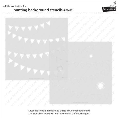 Lawn Fawn - Schablone "Bunting Background Lawn Clippings" Stencil