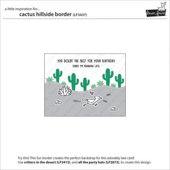 Lawn Fawn - Stanzschablone "Cactus Hillside Border" Dies