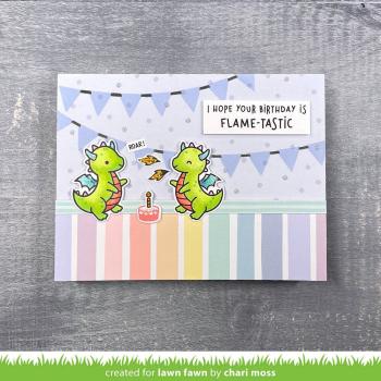 Lawn Fawn - Stempelset "Little Dragon Flip Flop" Clear Stamps