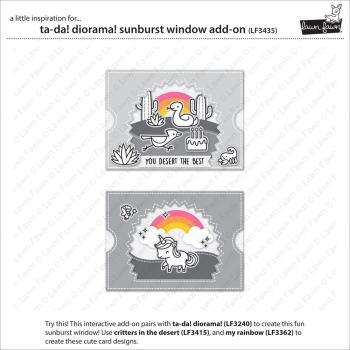 Lawn Fawn - Stanzschablone "Ta-da! Diorama! Sunburst Window" Add-on Die