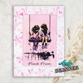 Creative Expressions - Gummistempelset"Friends Forever" Rubber Stamp Design by Andy Skinner