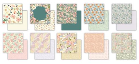 Craft Consortium - Designpapier "Spring Gardens" Paper Pad 6x6 Inch - 40 Bogen