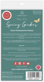 Craft Consortium - Stempelset "Spring Gardens" Clear Stamps