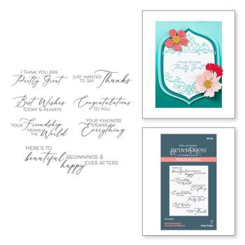 Spellbinders - Buchdrucktechnik "New Beginnings Timeless Sentiments" Press Plate