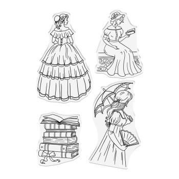 Crafters Companion - Stempelset "Elegant Ladies" Clear Stamps