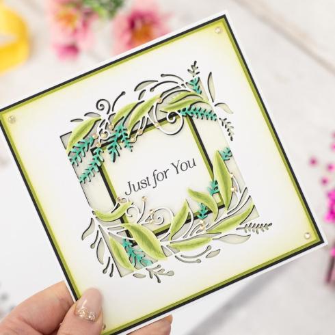 Crafters Companion - Stempelset & Stanzschablone "Wishing You Happiness" Stamp & Dies