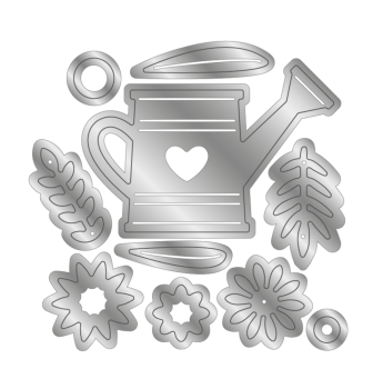 Crafters Companion - Stanzschablone "Watering Can and Florals" Dies