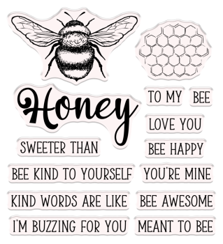 Crafters Companion - Stempelset & Stanzschablone "Sweet Honeybee" Stamp & Dies