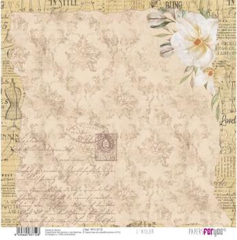 Papers For You - Leinwandpapier "L'Atelier" Paper Pack Canvas 30,5x31 cm - 8 Bogen 