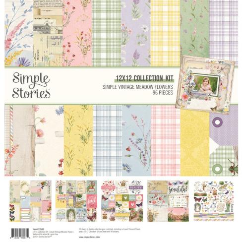 Simple Stories - Collectors Essential Kit "Simple Vintage Meadow Flowers" 12 Bogen Designpapier