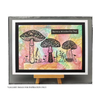 Crafty Individuals - Gummistempel "Happy Mushrooms" Unmounted Rubber Stamps 