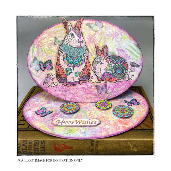 Crafty Individuals - Gummistempel "Two Happy Bunnies" Unmounted Rubber Stamps 