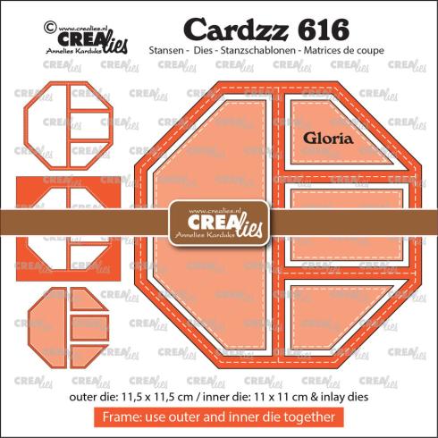Crealies - Stanzschablone "No. 616 Frame & Inlay Gloria" Cardzz Dies