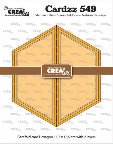 Crealies - Stanzschablone "No. 549 Gatefold Card Hexagon" Cardzz Dies