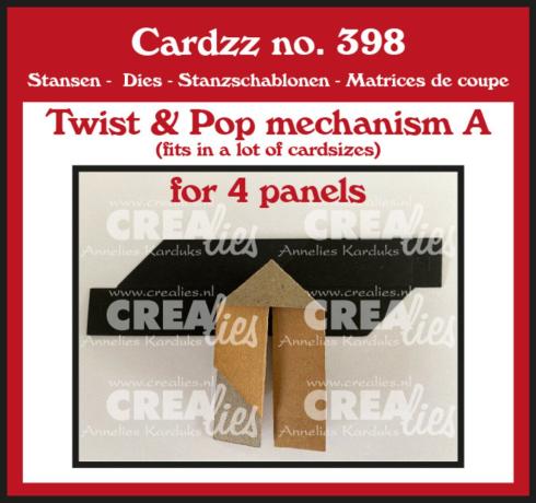 Crealies - Stanzschablone "No. 398 Twist & Pop Mechanism A" Cardzz Dies