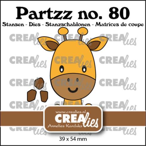 Crealies - Stanzschablone "No. 80 Giraffe" Partzz Dies
