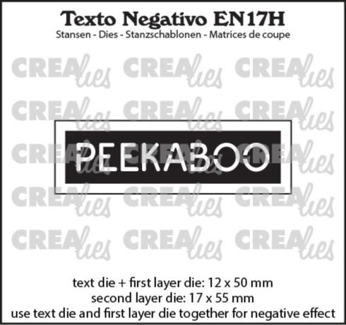 Crealies - Stanzschablone "No. 17H Peekaboo" Texto Negativo Dies