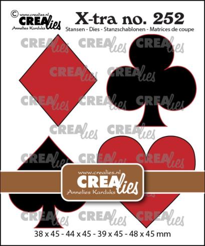 Crealies - Stanzschablone "No. 252 Playing Cards Symbols" X-tra Dies