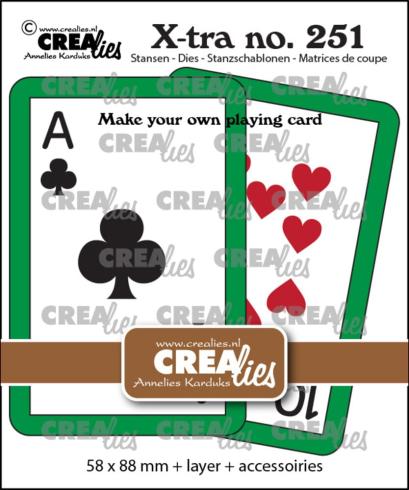 Crealies - Stanzschablone "No. 251 Playing Cards" X-tra Dies