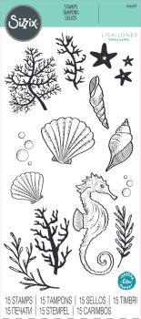 Sizzix - Stempelset "Ocean Elements" Clear Stamps Design by Lisa Jones