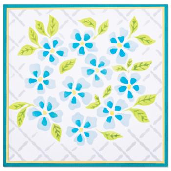 Sizzix - Schablone "Watercolour Flowers & Lattice" Layered Stencil Design by Eileen Hull