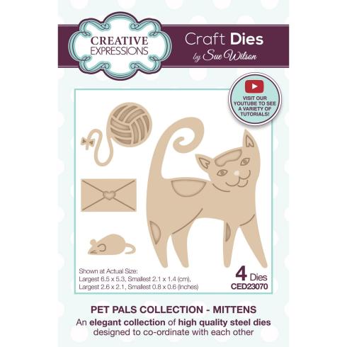 Creative Expressions - Stanzschablone "Pet Pals Mittens" Craft Dies Design by Sue Wilson