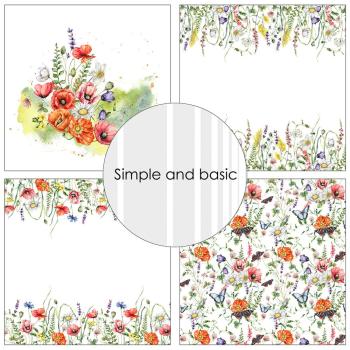 Simple and Basic - Designpapier "Summer Meadow" Paper Pack 12x12 Inch - 8 Bogen 