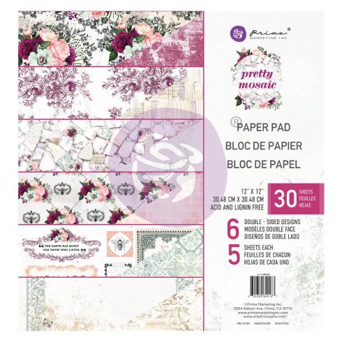 Prima Marketing - Designpapier "Pretty Mosaic" Paper Pack 12x12 Inch - 30 Bogen
