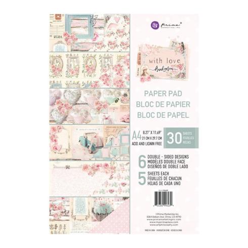 Prima Marketing - Designpapier "With Love" Paper Pack A4 - 30 Bogen