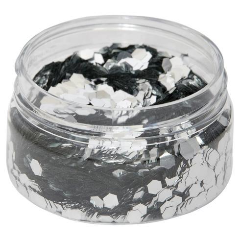 Cosmic Shimmer - Glitzermischung "Silver Hexagons" Glitter Jewels 25ml