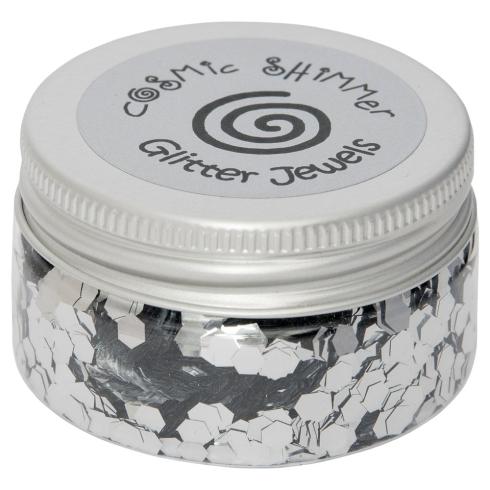 Cosmic Shimmer - Glitzermischung "Silver Hexagons" Glitter Jewels 25ml