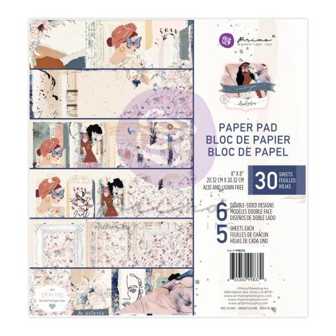 Prima Marketing - Designpapier "Indigo" Paper Pack 8x8 Inch - 30 Bogen
