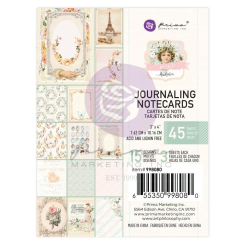 Prima Marketing - Designpapier "Miel" Paper Pack - Journaling Cards 3x4 Inch - 45 Bogen