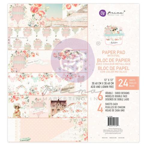 Prima Marketing - Designpapier "Peach Tea" Paper Pack 12x12 Inch - 24 Bogen