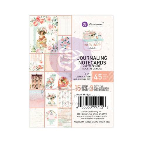 Prima Marketing - Designpapier "Peach Tea" Paper Pack - Journaling Cards 3x4 Inch - 45 Bogen