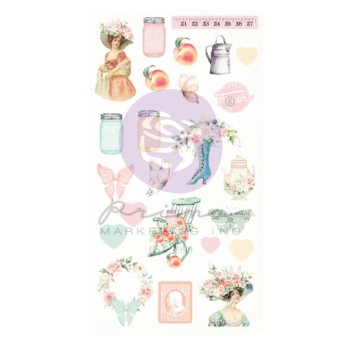 Prima Marketing - Aufkleber "Peach Tea" Puffy Sticker 