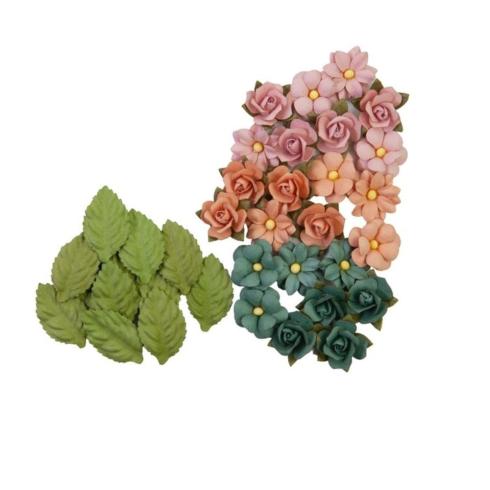 Prima Marketing - Papier Blumen "Indigo" Flowers Abstract Beauty