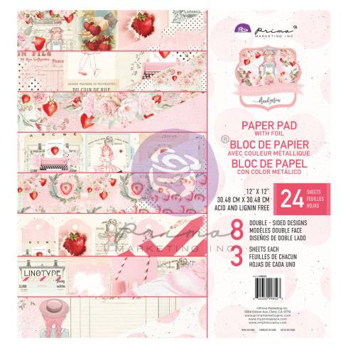 Prima Marketing - Designpapier "Strawberry Milkshake" Paper Pack 12x12 Inch - 24 Bogen