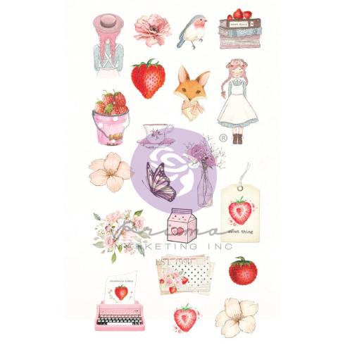 Prima Marketing - Aufkleber "Strawberry Milkshake" Puffy Sticker 