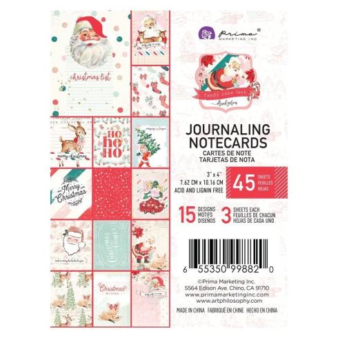 Prima Marketing - Designpapier "Candy Cane Lane" Paper Pack - Journaling Cards 3x4 Inch - 45 Bogen